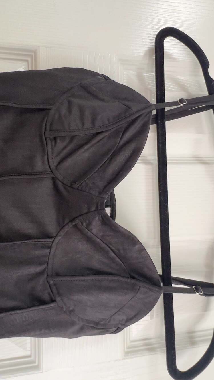 Divided by H&M Black Corset Peplum Camisole Top Size S